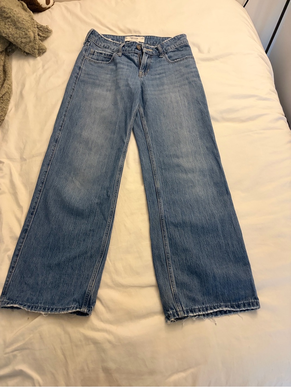 Hollister Light Blue Lowrise Wide-Leg Jeans